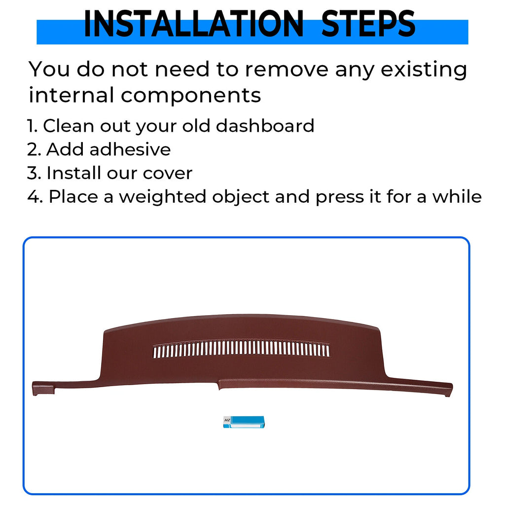 Dash Cover Cap Garnet for Chevy GMC Pickup Blazer Suburban (1988–1994)