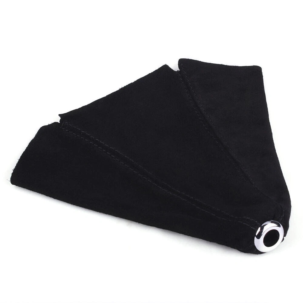 Leather Suede Shift Knob Boot Cover for Universal Fit (Black)