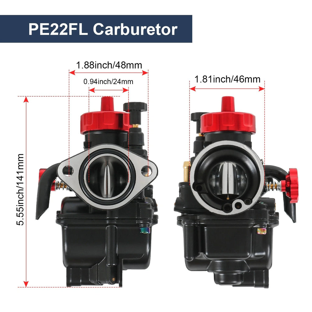 Carburetor for Lifan Apollo Pit Bike ATV (110cc–140cc) PE 22mm Flange