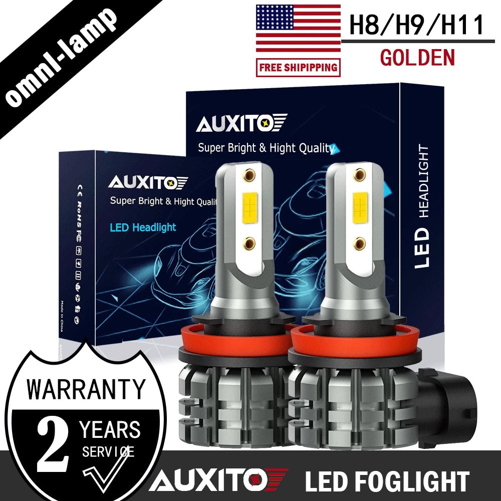 2X AUXITO LED H8 Fog Light Bulbs for Make Model (YYYY–YYYY)