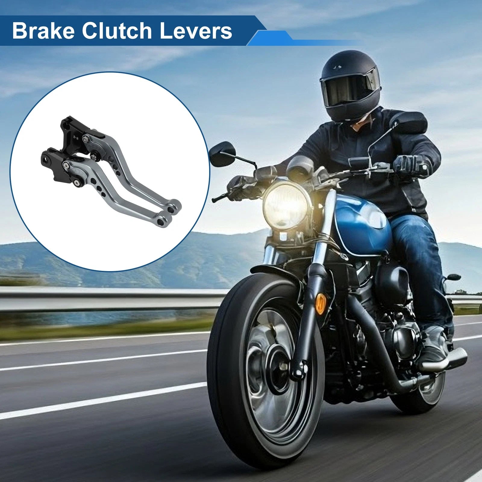 Adjustable Short Brake Clutch Lever Set for BMW F650GS (2008–2012) Titanium Tone