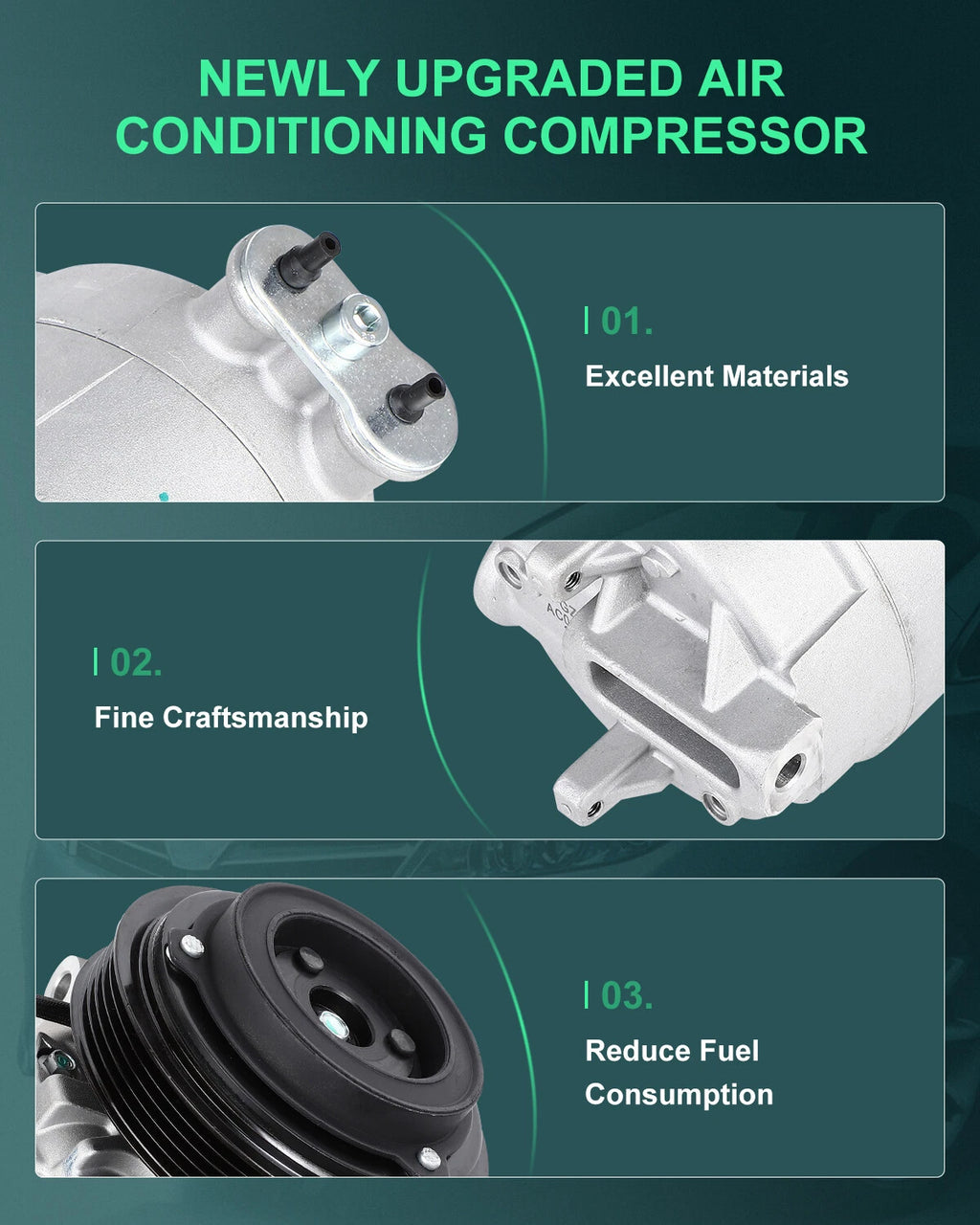 A/C Compressor for Chevrolet Malibu (2013–2015) Buick Regal (2014–2017)