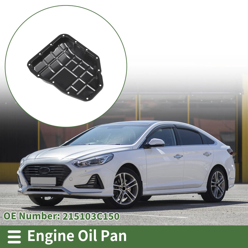 1 Pc Engine Oil Pan No. 215103C150 for Hyundai Sonata (2009–2010) Iron Black