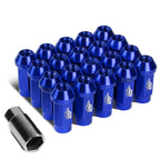 20Pcs J2 7075 Forged Aluminum M12x1.5 Close-End Lug Nut Kit w/Adapter Blue