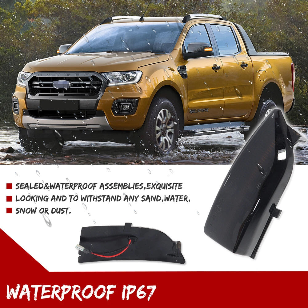 Dynamic LED Side Mirror Indicator Lights for Ford Ranger Lariat (2011–2022)