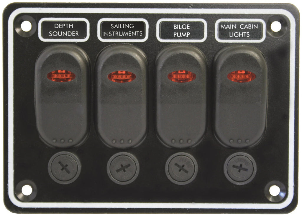 4 Gang Waterproof Switch Panel for