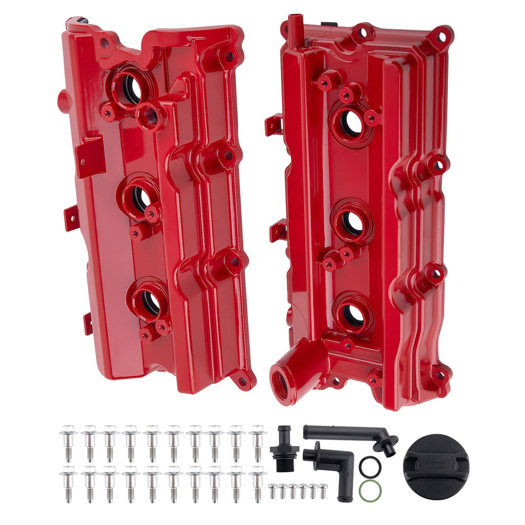 2X Aluminum Valve Cover Kit for Infiniti FX35 G35 M35 Nissan 350Z (2003–2008)