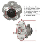 Set of 4 Wheel Hub Bearings for Toyota RAV4 (2006–2012) & Scion tC (2011–2016)