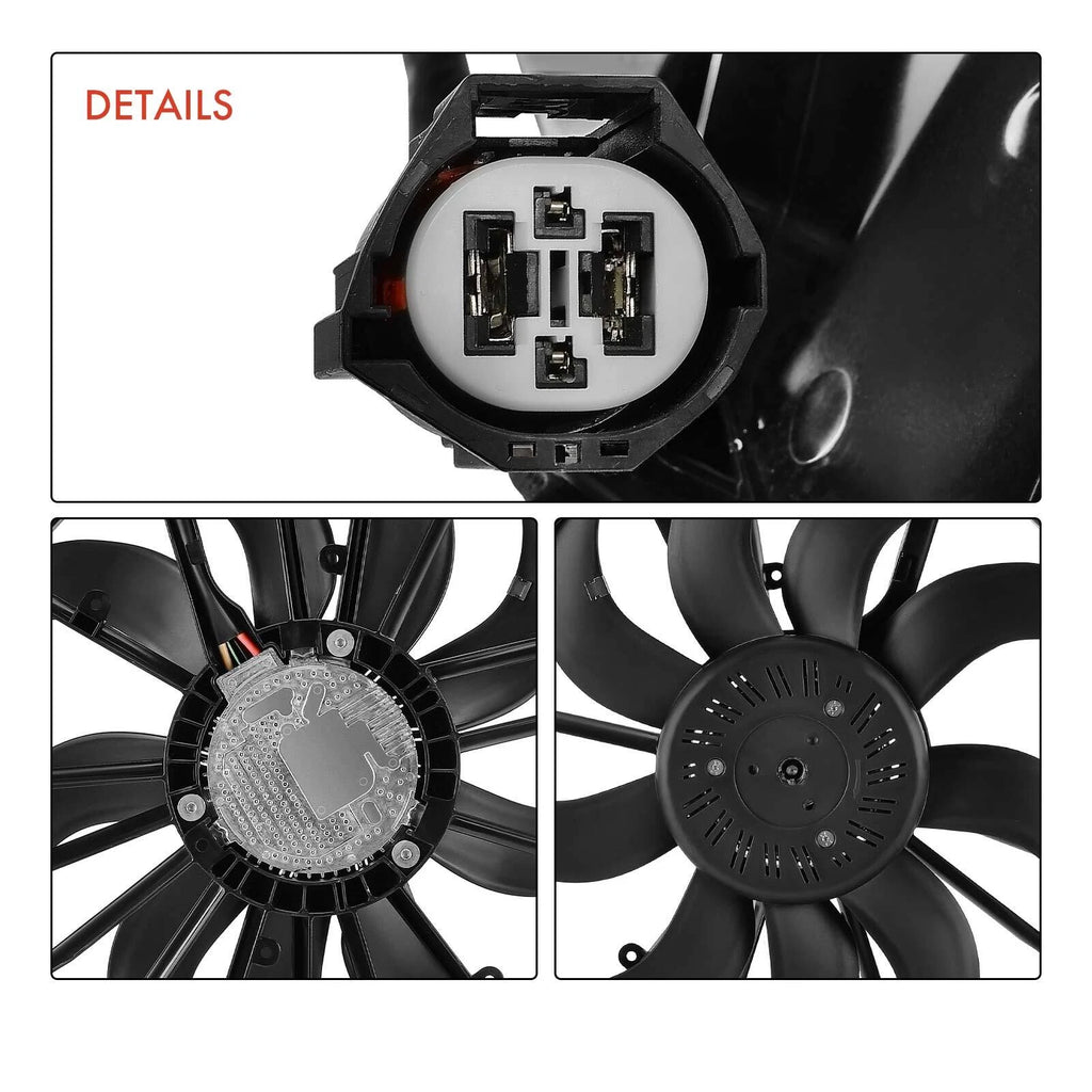 Radiator Cooling Fan Assembly for Jaguar XF XKR XJR575 XJ (2010–2019)