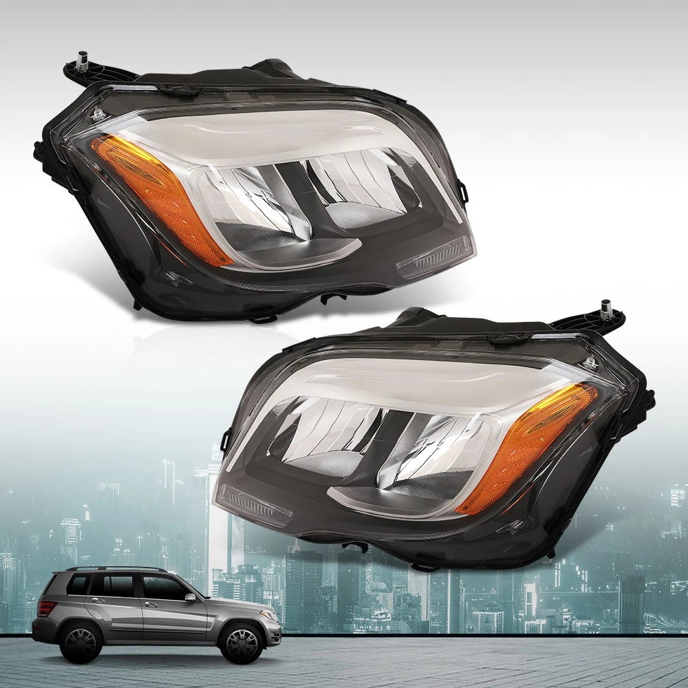 Halogen Headlights Set for Mercedes Benz GLK250 GLK350 (2013–2015)