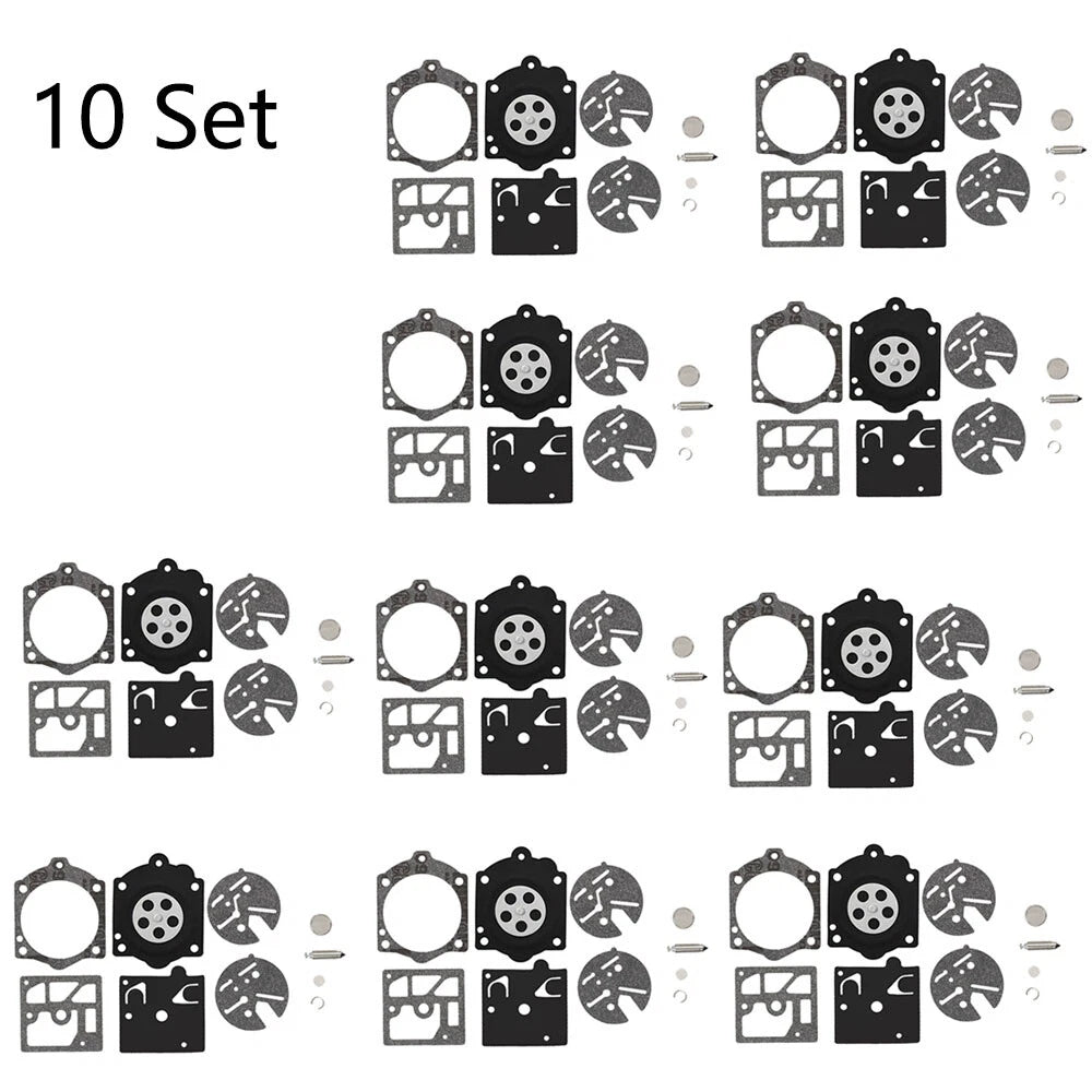 Set of 10 Carburetor Diaphragm Kit for Husqvarna 44 140S 240S 444 (K10-HDC)