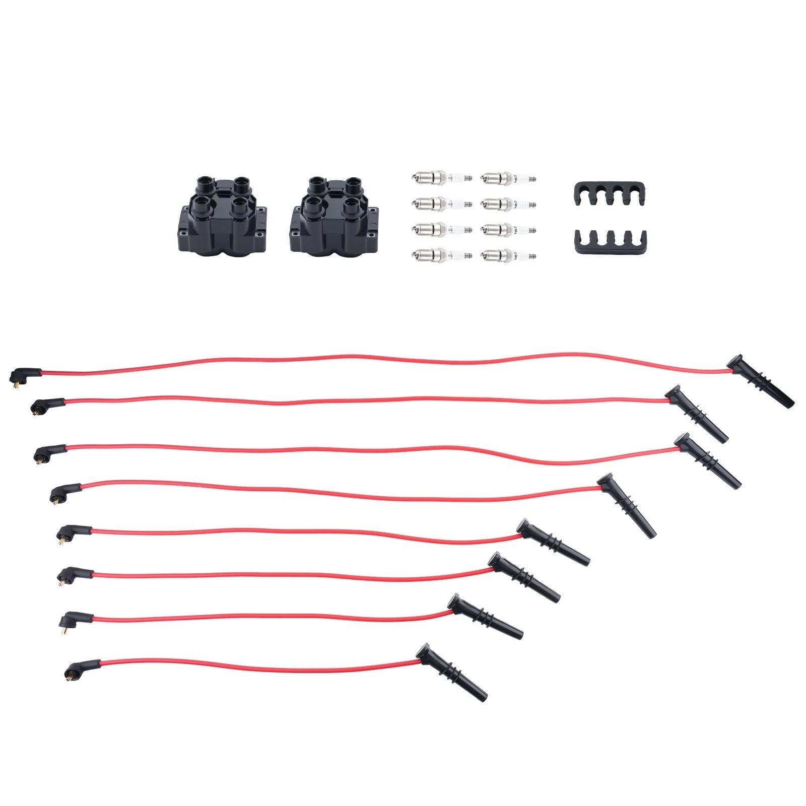 Ignition Coils & Iridium Spark Plugs Set for Ford Crown Victoria (1996–1997)
