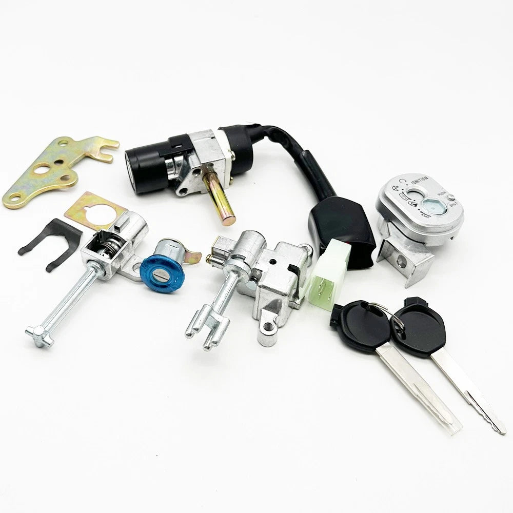 Ignition Switch Gas Cap Seat Lock Set with 2 Keys for Yamaha Zuma 125 (2002–2019)