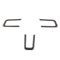 3X Carbon Fiber Steering Wheel Cover Trim for Ford Mustang (2015–2019)