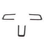 3X Carbon Fiber Steering Wheel Cover Trim for Ford Mustang (2015–2019)