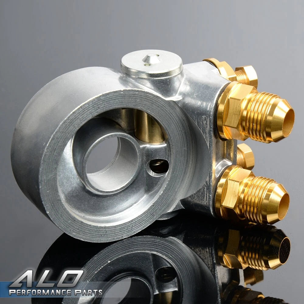 Oil Filter Cooler Sandwich Plate Adapter with 80 Deg Thermostat