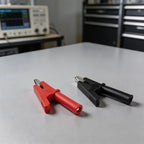 Copper Crocodile Clips Test Clips Pair with 4mm Banana Socket for Multimeter