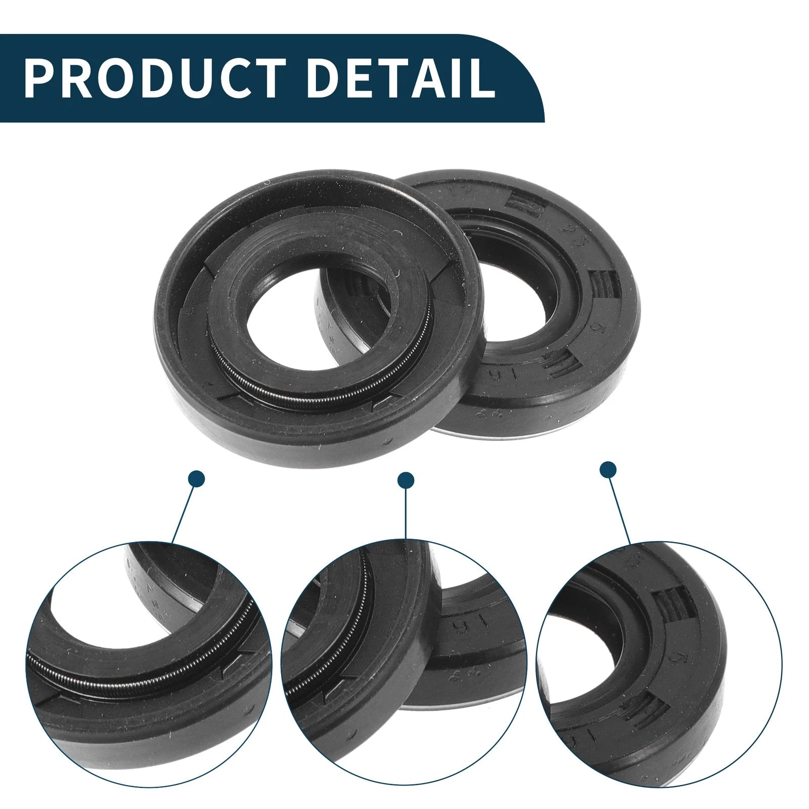 Set of 5 Oil Seal Rotary Shaft Seal NBR Rubber 12x25x5mm