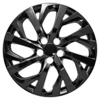 Wheel Cover Hubcaps Gloss Black Front Set for Toyota Corolla LE (2017–2018)