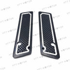 Set of 2 Black Diamond Saddlebag Latch Covers for Harley FLH/FLT (1993–2013)