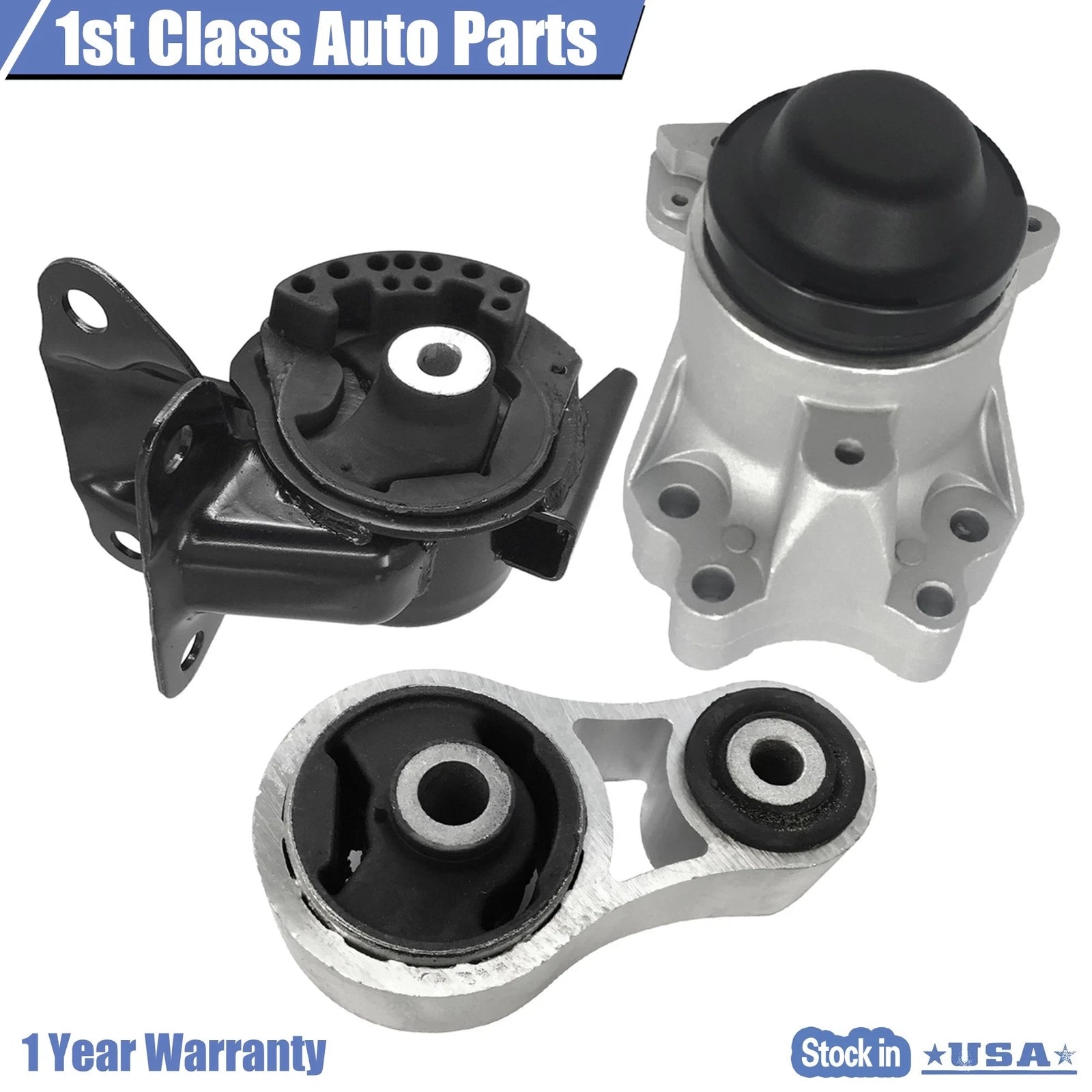 Set of 3 Engine Motor & Torque Strut Mounts for Mazda CX-9 (2010–2012)