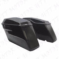 Unpainted Saddlebags with Chrome Bracket Guard Bars for Harley Touring (2014–2024)