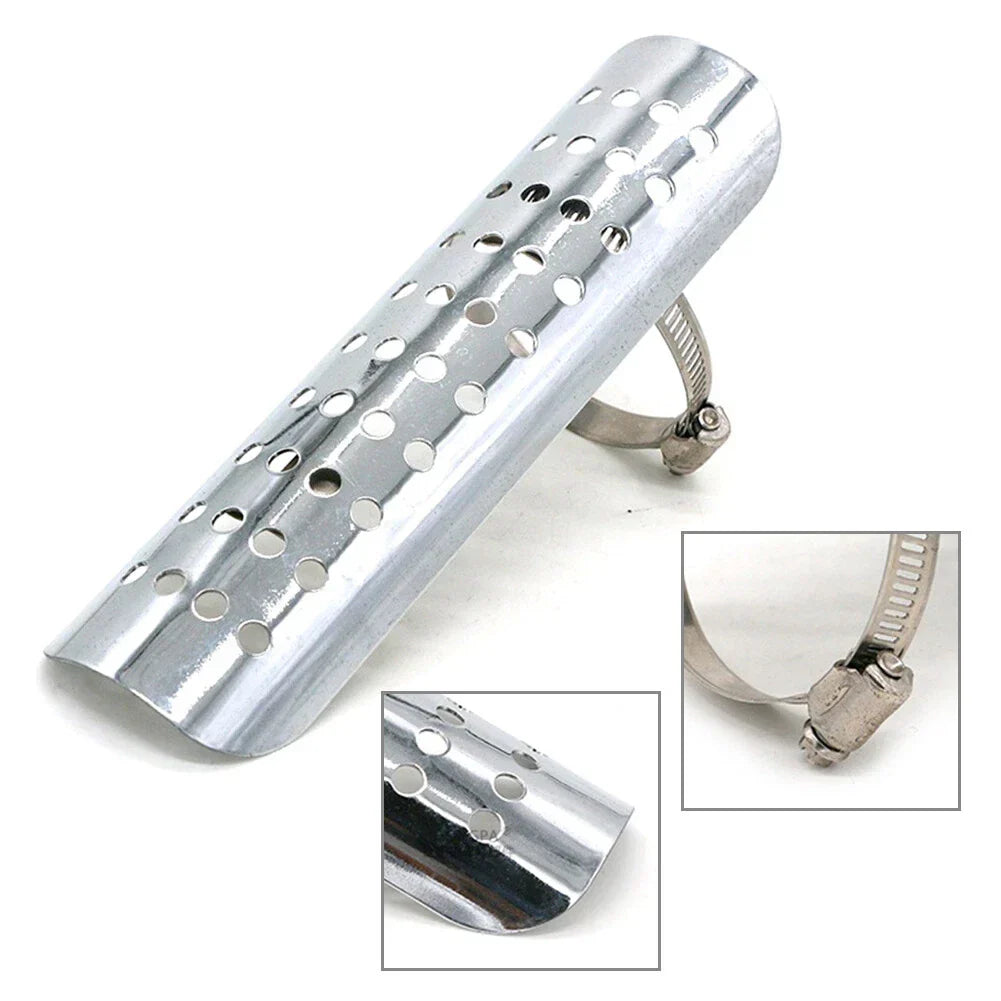 Chrome Exhaust Muffler Pipe Heat Shield Cover for Universal Motorcycle