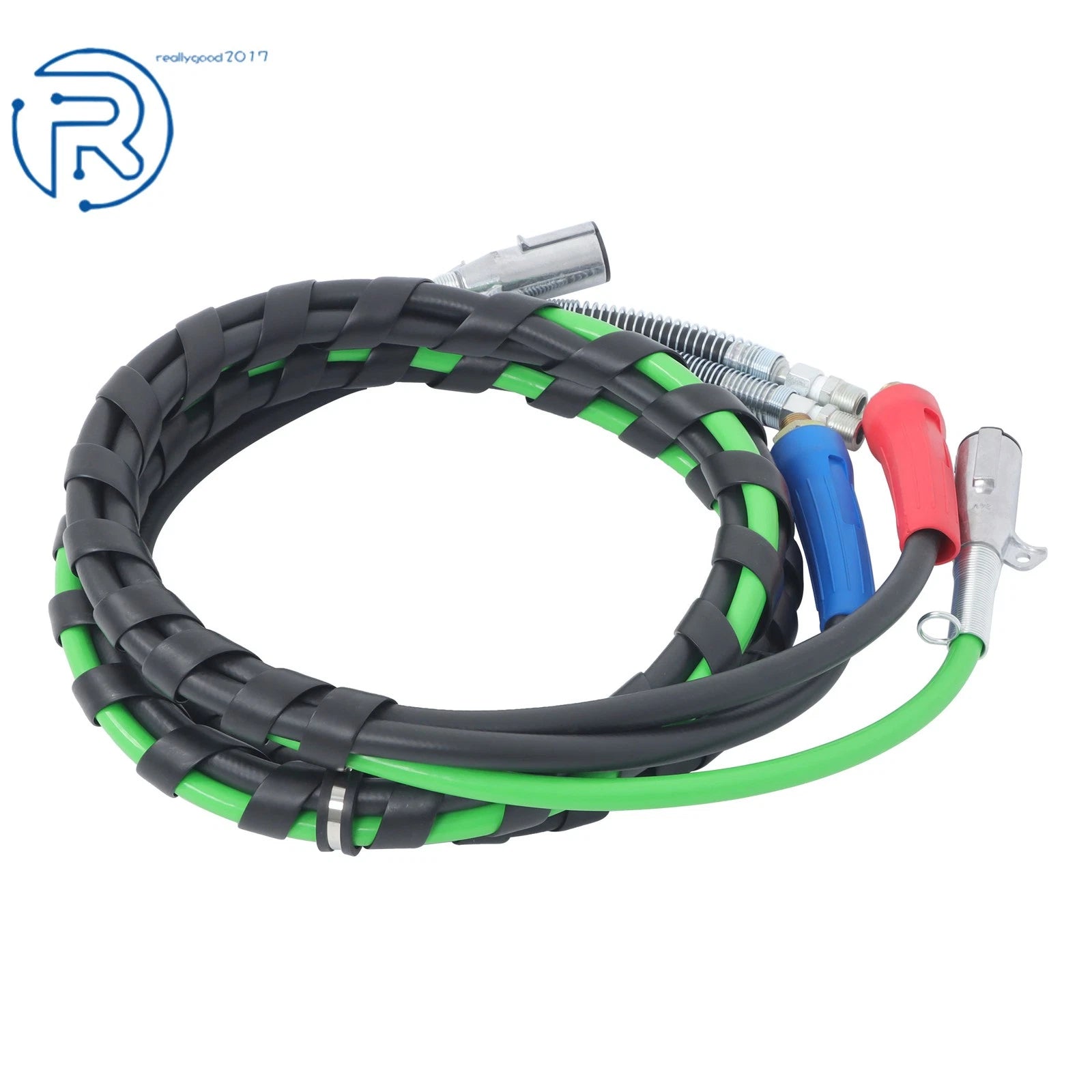 3X 12FT 3-in-1 Air Line Hose Assemblies for Semi Truck Tractor Trailer