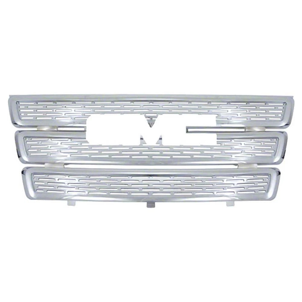 CHROME Grille Overlay 3 Bar Inserts Covers Denali Style for 10-15 GMC TERRAIN