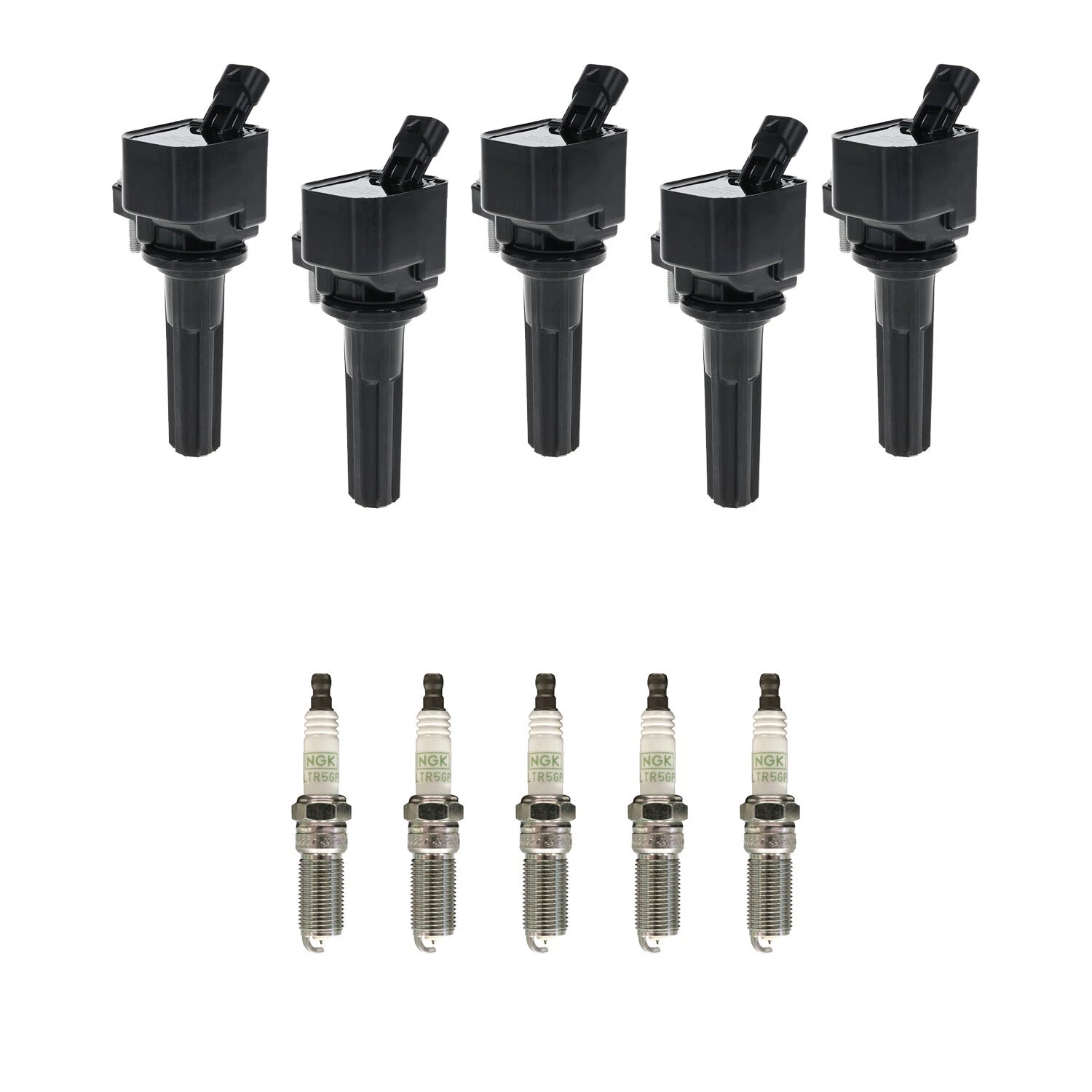 Set of 5 Ignition Coils & NGK Platinum Spark Plugs for Canyon H3T (2009–2010)