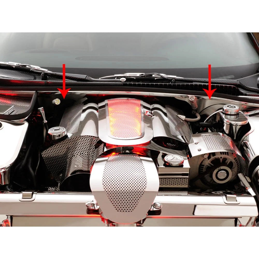 2pc Brushed Stainless Steel Firewall for 1997–2004 Chevy Corvette C5
