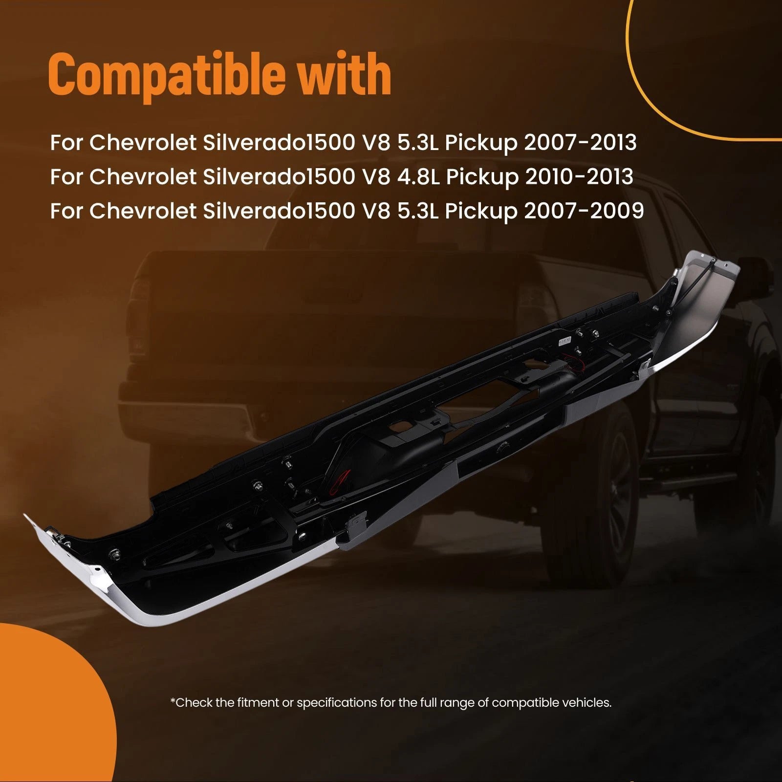 Rear Bumper Assembly for Chevy Silverado 1500 (2007–2013) GM1191125 Steel