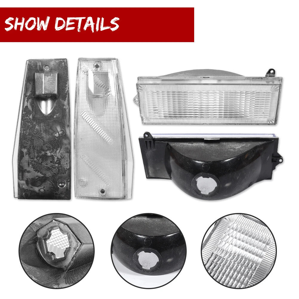Clear Corner Signal Lights & Side Markers for Jeep Cherokee Wagoneer