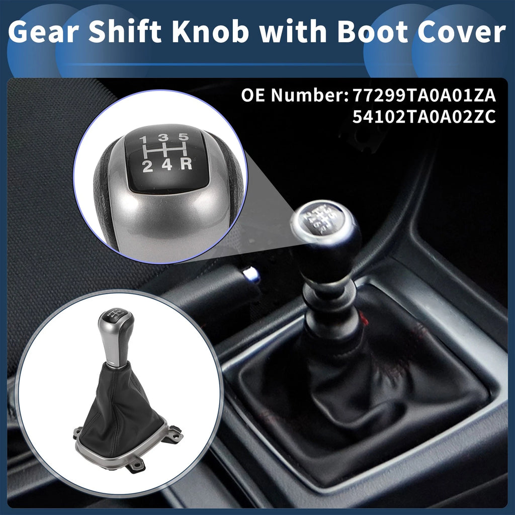 5 Speed Gear Shift Knob with Cover No. 77299TA0A01ZA for Honda Accord (2008–2012)