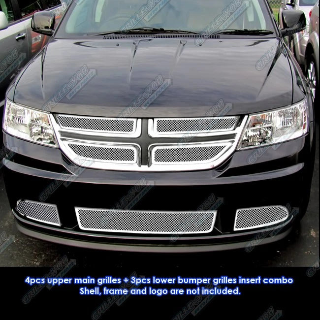 Stainless Steel Mesh Grill Combo for Dodge Journey (2011–2012)