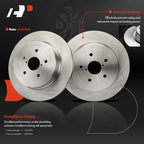 Rear Disc Brake Rotors & Ceramic Pads for Subaru Impreza (2005–2007)