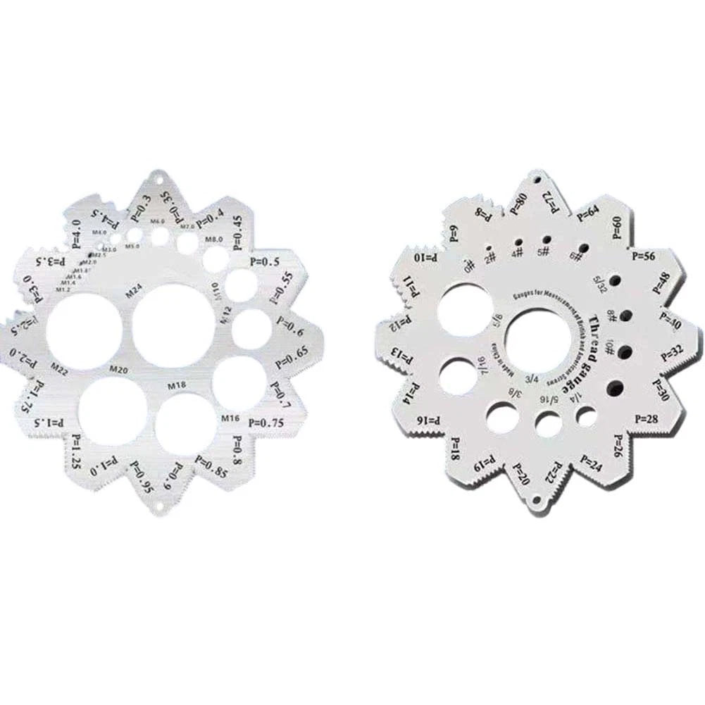 Serrated Thread Gauge for Screw Pitch and Diameter Verification