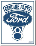 Vintage Replica Tin Metal Sign for Ford V8 (Used, Antique)