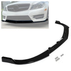 Gloss Black Front Bumper Lip Splitter for Mercedes Benz C-Class W204 (2008–2014)