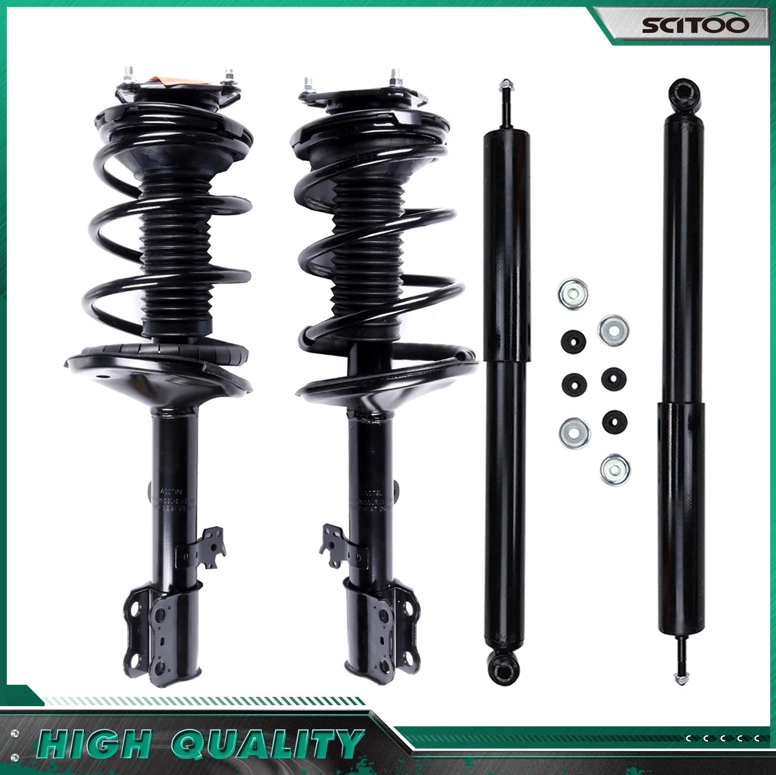 Set of 2 Front Struts & 2 Rear Shocks for Toyota RAV4 (2001–2005)