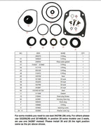 Lower Unit Gearcase Seal Kit for Johnson Evinrude 25-50 Hp (433550, 18-2694)