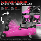 5.3-12in Hydraulic Lift Floor Jack for Universal Use (3000lbs Capacity)