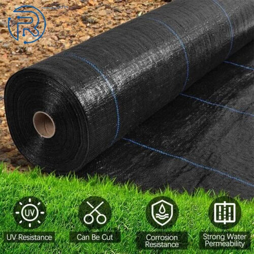 Set of 4 Landscape Weed Control Fabric Ground Cover Barrier Mat