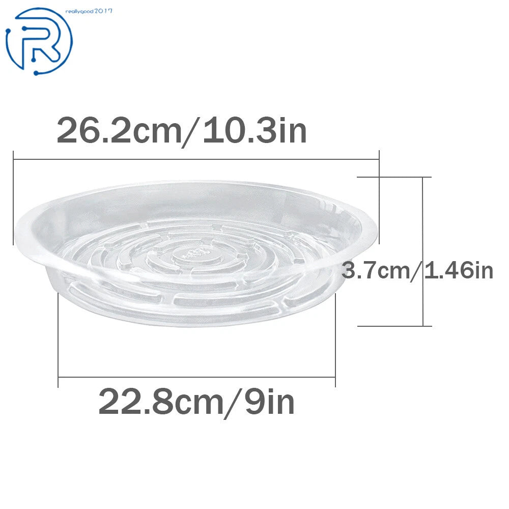 Set of 10 Round Plastic Drip Trays for Plant Pots (No Year Specified)