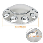 Set of 2 Front Chrome Wheel Axle Hub Cover Kit for Semi (33MM Nut)