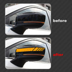 2Pcs Orange Car Rear View Mirror Eyelid Vinyl Decal Stickers (-)