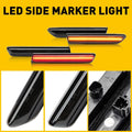 Front Amber & Rear Red Smoke LED Side Marker Lights for Acura TL (2004–2008)