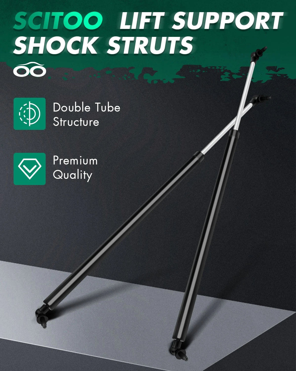2X Rear Liftgate Hatch Tailgate Lift Support for Chrysler Dodge (2001–2007)