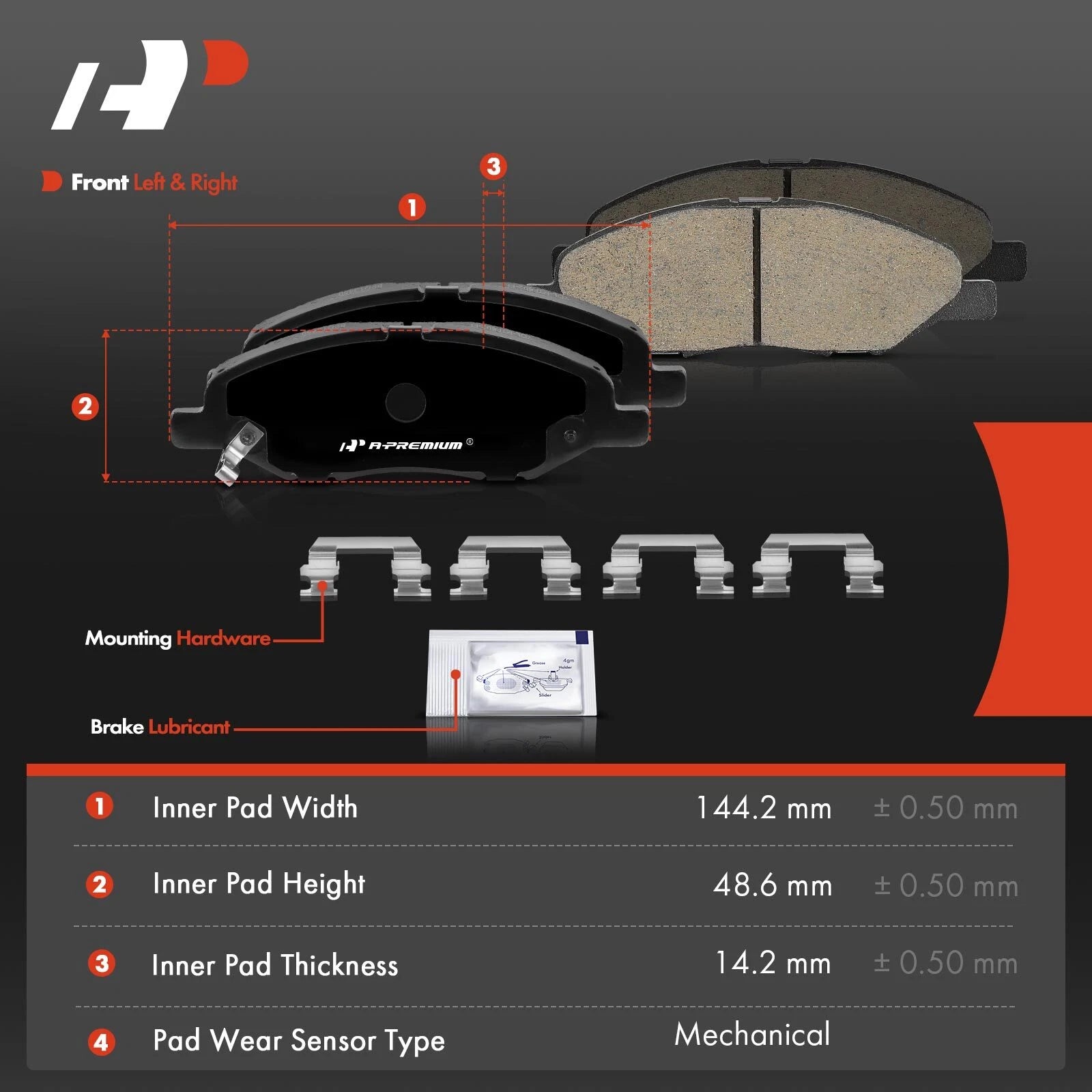 Set of 4 Front Ceramic Brake Pads for Nissan Versa (2008–2011)