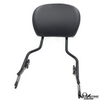 Black Gear Skull Backrest Sissy Bar Docking for Harley Touring FLHR (1997–2008)